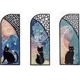 thumbnail image 1 of 6 Piece Pack of cat Bookmarks Bookmarks for booklovers Unique Cool Galaxy Star Suitable for Library Office Accessories Bookmarks for Book Lovers Class, 1 of 4