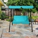 thumbnail image 3 of Columpio Balancín Costway Jardín con Toldo para 2 Personas Azul 141 x 118 x 154 cm, 3 of 7