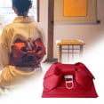 thumbnail image 6 of Kimono Obi Japanese Belt Belt Lightweight for Women Waist Strap Summer Bathrobe with Pre Tied Bow Portable Geisha Waist Belt Red, 6 of 8
