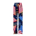 thumbnail image 4 of SELONE American Themed Womens Lounge Trousers Plus Size with Pockets Holiday Festive Wear Blue M, 4 of 4