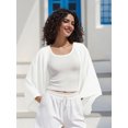 thumbnail image 3 of LMLYSoH Shrug Cardigan for Women Fashionable Lightweight Solid Color Open Front Loose Cover Up, 3 of 9