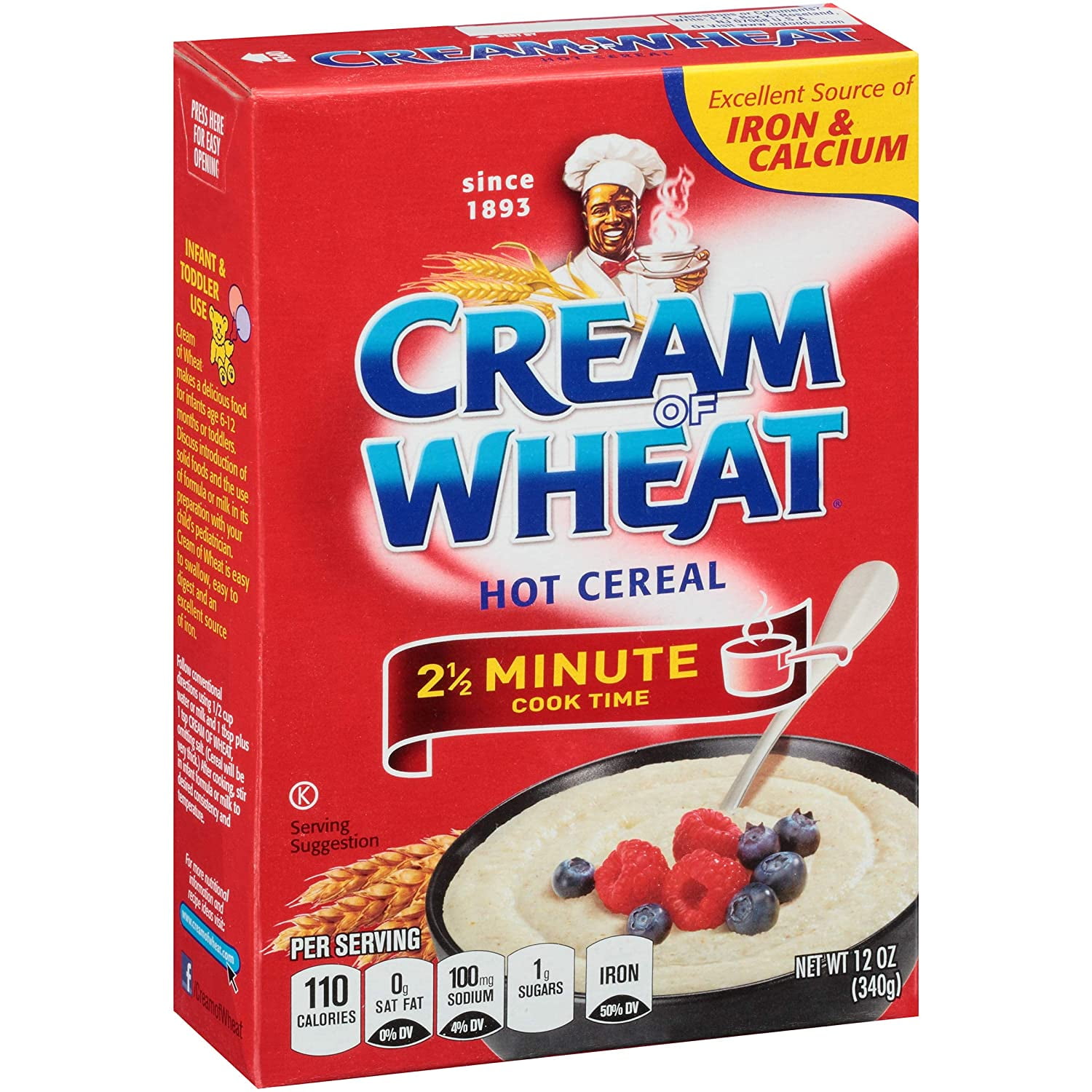 Cream of Wheat Original Stove Top Hot Cereal, 2 1/2 Minute Cook Time
