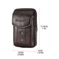 thumbnail image 5 of Men Vintage Leather Waist Bag Phone Pouch Sport Belt Hip Belt Loop Holster Wallet Carry Case Purse, 5 of 14