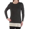 thumbnail image 3 of Women's Striped Contrasting Underlayer Top-BM-S, 3 of 4