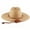 Khaki, variant on Fashion Woven Straw Sun Hat with Sun Blocking and Adjustable Strap Wide Brims Panama Hat for Outdoor Beach Activity