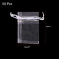 thumbnail image 2 of 50pcs Organza Bags 2x3 Inch Drawstring Favor Pouches Sheer Mesh Bag for Gift Jewelry Wedding Party White, 2 of 6