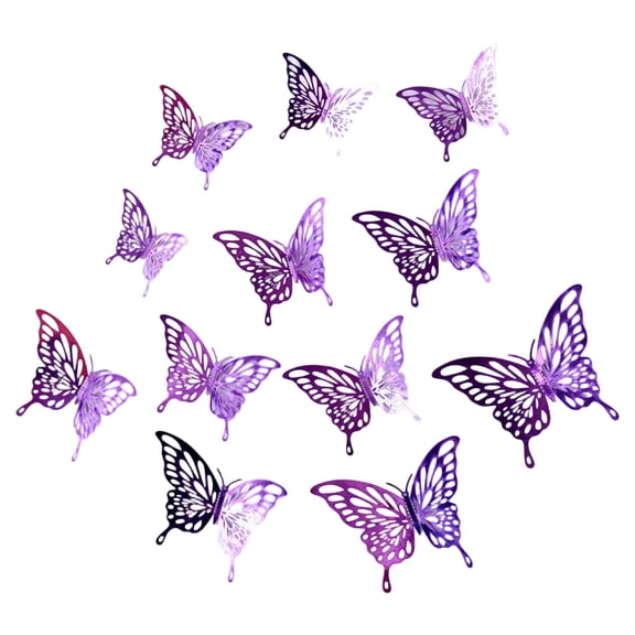 12 Pack,3D Butterfly Wall Decor,Butterfly Party Decorations for Student Shower,Gold Butterfly Decor
