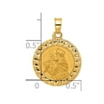 thumbnail image 2 of 16.2mm 14k Solid Yellow Gold Polished Hollow St Anthony Medal Pendant Necklace Pendant for Women, 2 of 2