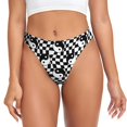 thumbnail image 1 of Fotbe Ying Yang Checkered Tanga Sin Costuras para Mujer con Estampado – Panties Invisibles, Transpirables y Cómodos para Uso Diario-XX-Large, 1 of 6