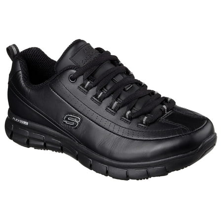 

Skechers Work Women s Relaxed Fit Sure Track - Trickel Slip Resistant Lace-Up Work Shoes