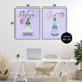 thumbnail image 3 of Stupell Industries Fragrance Perfumes on Purple 2 Piece Gray Framed Giclee Art Set design by Susan Lugar, 30 x 24, 3 of 8