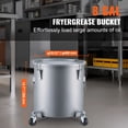 thumbnail image 2 of KFFKFF Oil Disposal Unit, 8 Gallon Capacity, Mobile Base with Wheels, Durable Carbon Steel, Anti-Rust Finish, Secure Lid with Clamping Clips, Includes Filter Bag, Grey, 2 of 9