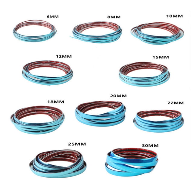 Tira decorativa para carrocería de coche, tira brillante para ventanilla de coche, tira brillante galvanizada universal, parachoques, tira anticolisión cromada antiarañazos, tira lateral para puerta