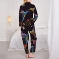 thumbnail image 6 of Goofa Humming Bird Printed Women’s 2 Piece Pajama Set Super,Pajamas Women's Long Sleeve Sleepwear Soft Button Down Loungewear Pjs Lounge Set Nightwear-, 6 of 9
