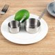 thumbnail image 4 of Cuencos para salsas para mojar Plato de salsa de acero inoxidable con asa para condimentos, aperitivos, raciones individuales, 4 of 5