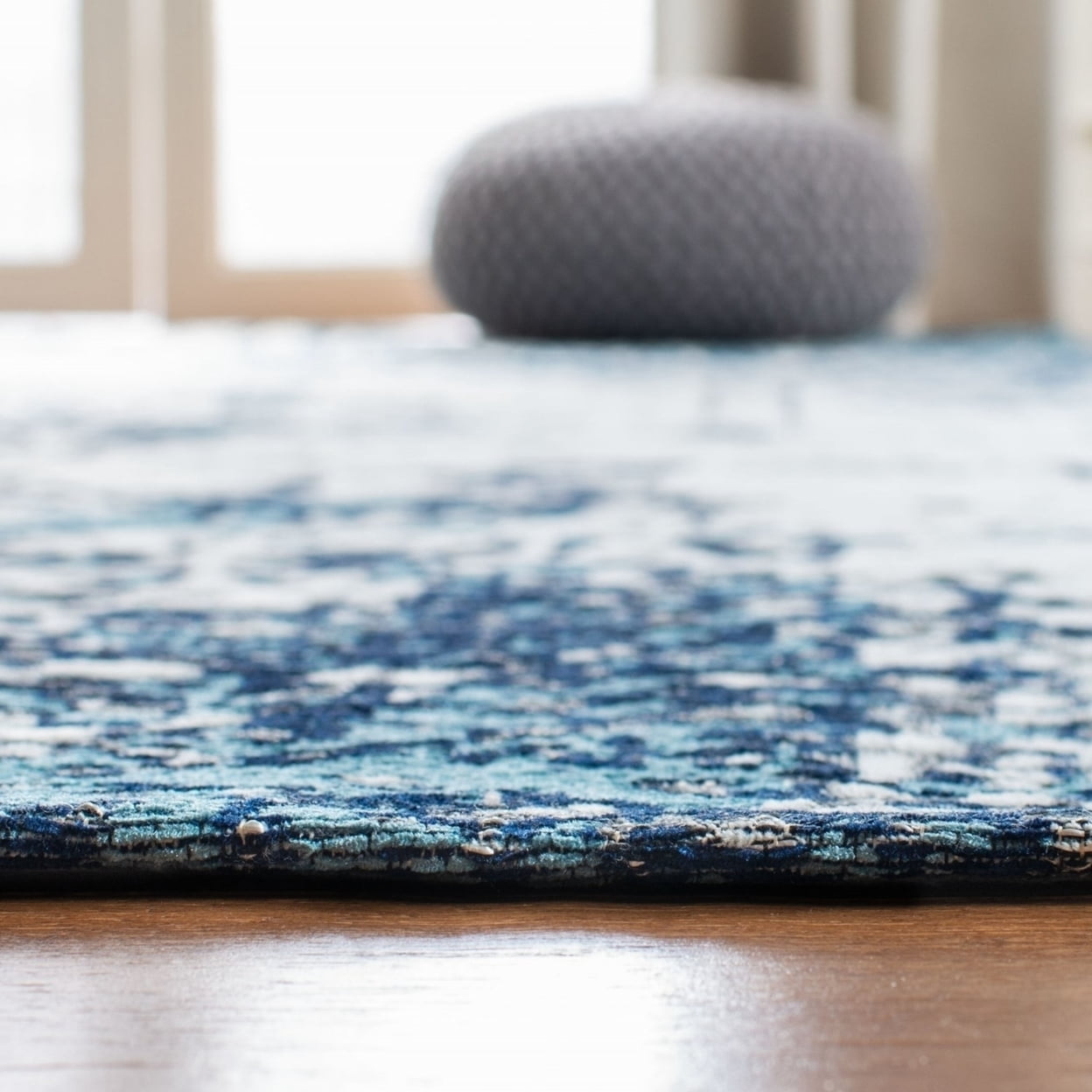 SAFAVIEH Classic Vintage Giuseppe Overdyed Runner Rug, Blue/Ivory, 2'3" x 8'