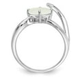 thumbnail image 2 of Auriga Fine Jewelry 925 Sterling Silver Created Opal and Diamond Ring for Women Size 8, 2 of 7