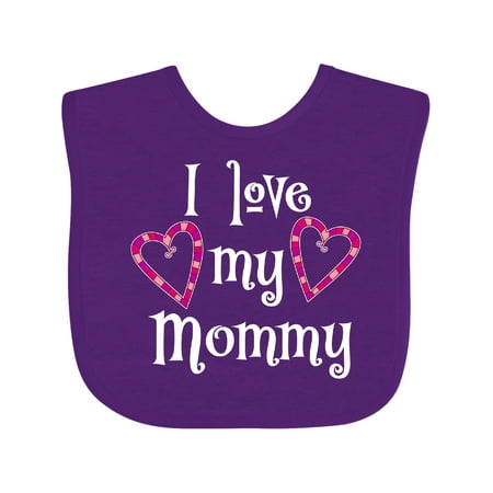 

Inktastic I Love My Mommy- Hearts Gift Baby Boy or Baby Girl Bib