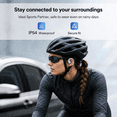 thumbnail image 4 of Open Ear Bluetooth Earbuds, Wireless Earbuds with Real-Time Translation, Rich Sound, Clear Calls, 50H Playtime, Bluetooth 5.4, IPX5 Lightweight Ear Hook Earbuds for Travel, Running, Sports & Work, 4 of 10