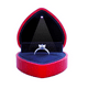 thumbnail image 2 of Caja de anillos en forma de corazón, soporte de terciopelo, organizador de cofre de joyería, caja de pendientes (rojo) brillar Electrónica, 2 of 5
