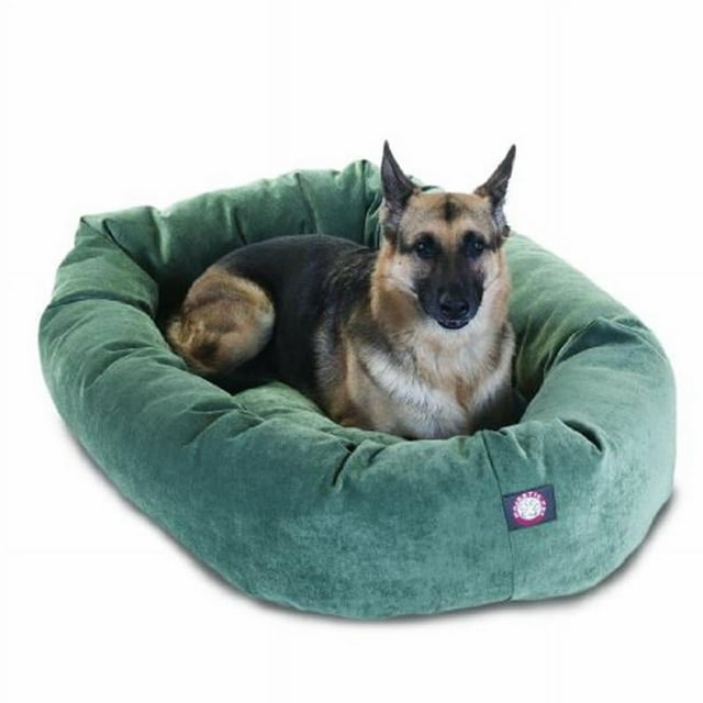 MajesticPet 788995528555 Lit pour Animaux de Compagnie en Forme de Beignet de 52 Po, Azur