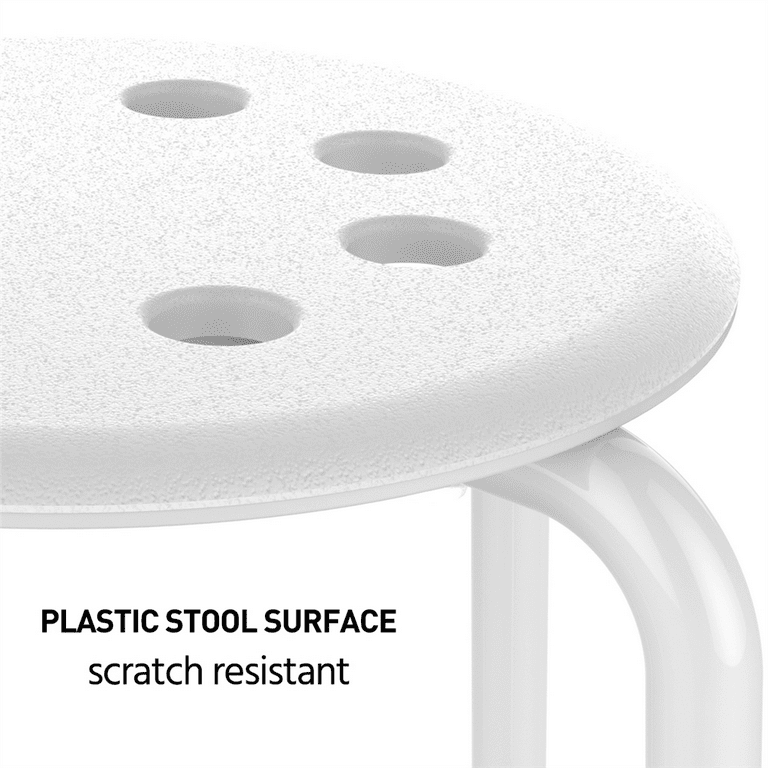 White plastic stools clearance