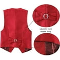 thumbnail image 3 of Visaccy Boys Formal 5 Piece Suit Vest Pants Set Red 4, 3 of 5