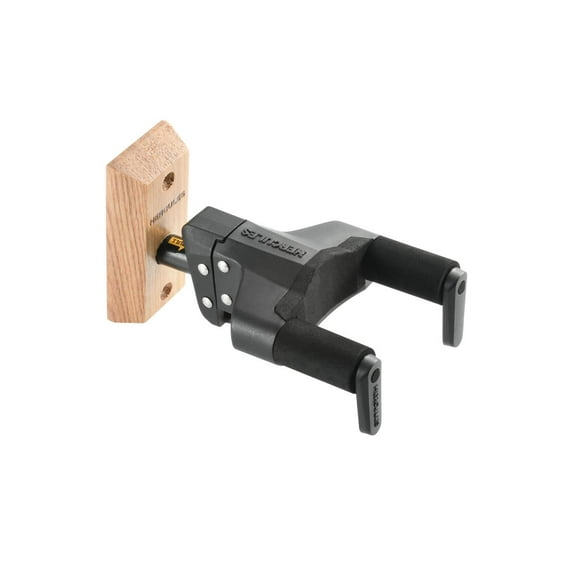 Hercules GSP39WBPLUS Plus Series Universal AutoGrip Wall Mount Guitar Hanger w/ Steel Base & Short Arm