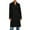 Black, variant on Classic Long Trench Coat for Women Double Breasted Wool Blend Jacket Pea Coat Notch Collar Mid Length Overcoat (XL, Khaki)