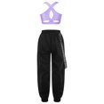 thumbnail image 2 of Sinleey Girls Hip Hop Dance Outfits Crop Tops with Chain Sweatpants Set Street Dance Outfits Active Lavender 12, 2 of 7