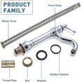 thumbnail image 3 of 360 High Basin Mixer Tap, Rotating Bathroom Sink Faucets, Modern Single Handle Bathroom Faucet, 3 of 5