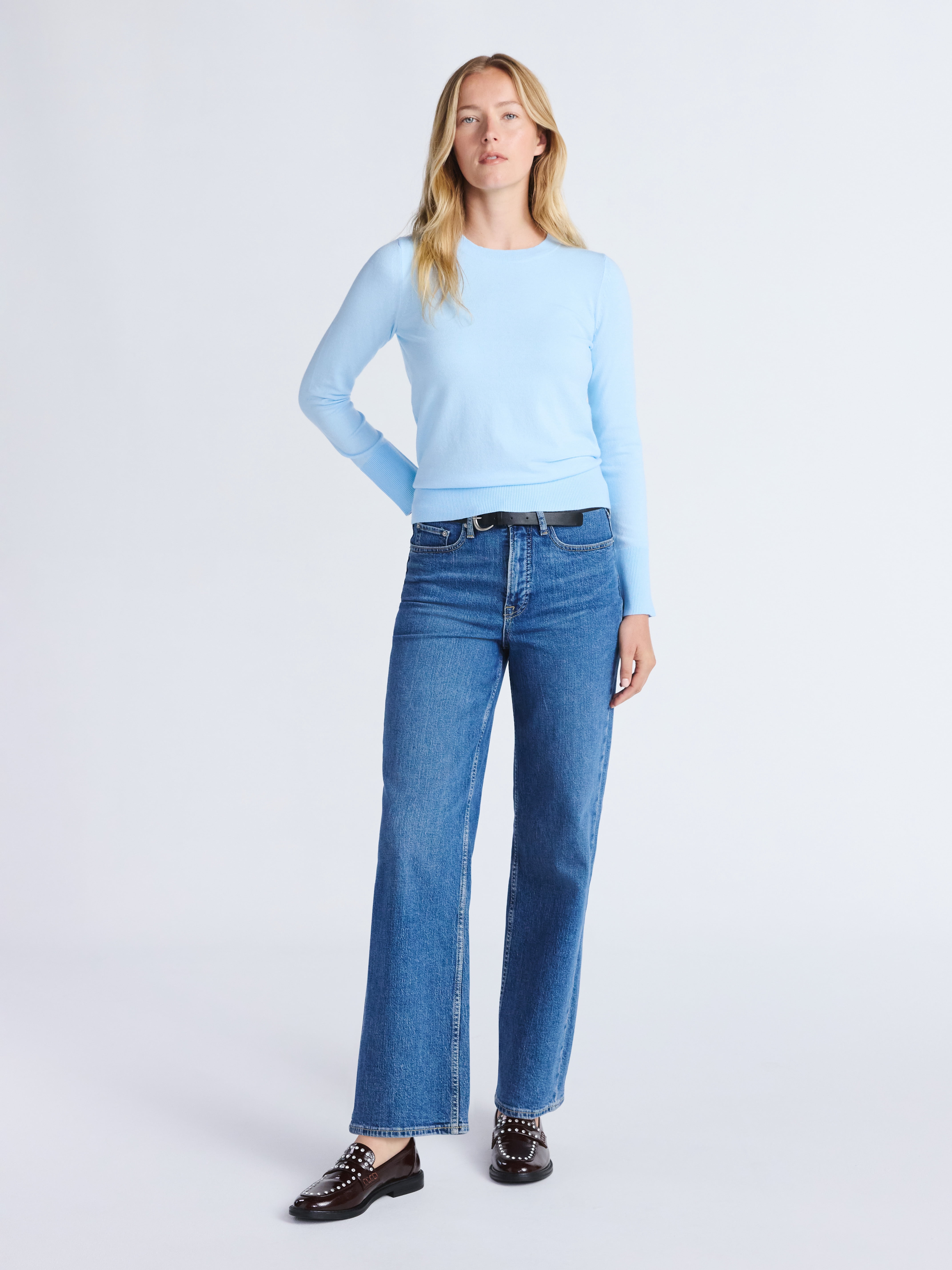 Free Assembly Women's and Women's Plus Cozy Yarn Crewneck Sweater with Long Sleeves. Lightweight, Sizes XS-4X