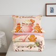 thumbnail image 5 of Erosebridal Merry Christmas Full Size Comforter Sets, Cocoa Gingerbread Bedding Comforter Set, Pink White, Pink Reversible, 3-Piece, 1 Comforter and 2 Pillowcases, 5 of 7