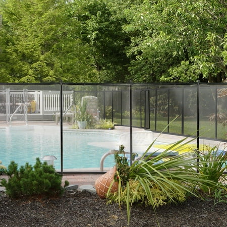 XtremepowerUS 4' x 12' feet Safety Pool Fence See-Thru Pool Fence Long Removable Child Safety Fence Barrier Pool Safety Mesh Fence