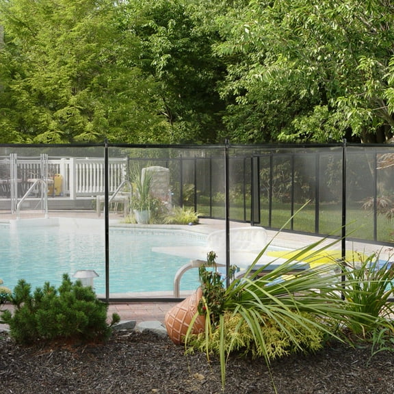 XtremepowerUS 4' x 12' feet Safety Pool Fence See-Thru Pool Fence Long Removable Child Safety Fence Barrier Pool Safety Mesh Fence Section