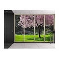 thumbnail image 2 of Wall26 - Pink Cherry Blossom Tree on a Japanese Garden with a Bench at The Far End Viewed from Sliding Door - Creative Wall Mural, Peel and Stick Wallpaper, Home Decor - 66x96 inches, 2 of 6