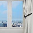 thumbnail image 4 of DODAMOUR 2 Pcs Plastic Curtain Holdbacks for Wall, Self-Adhesive Curtain Hooks Organize and Decorate, L Shape Retractable Curtain Tiebacks Window Treatment (Black), 4 of 6