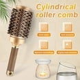 thumbnail image 3 of Boar Wet Bristle Round Hair Brush, Ceramic Ionic Salon Pro Comb Styling scalp Hairbrush Ideal for All Hair Types for Men and Women, 3 of 7