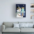 thumbnail image 4 of Canvas Wall Art - MAKIKO 'Snowman With Blue Presents' Wall Art for Living Room, Bedroom, or Office Décor by Trademark Fine Art - 18 x 24 Inches, 4 of 4