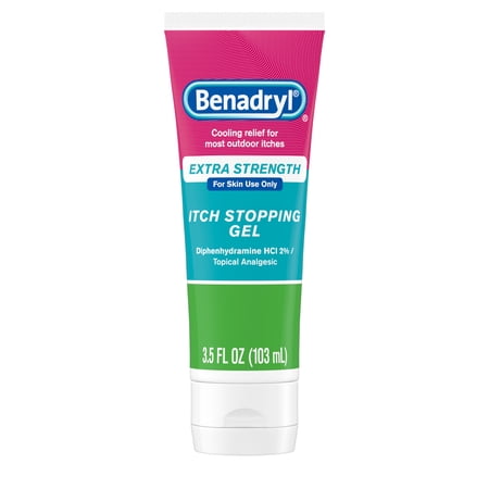Benadryl Itch Relief Gel, Extra Strength, Soothing Relief, Scrapes, Insect Bites, 3.5 fl oz
