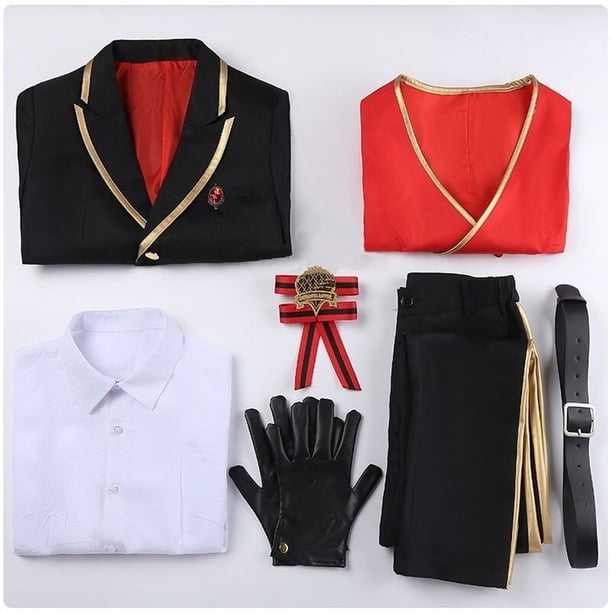 Disney Twisted Wonderland Riddle Alicia en el país de las Maravillas Cosplay disfraz uniforme hombre/mujer Halloween carnaval disfraz conjuntoMasculinoS&Acertijo Deng Xun unisex