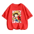 thumbnail image 3 of Camiseta de una pieza de Anime para adolescentes, camisetas de manga corta de verano, ropa para niños, camisetas de Luffy para niñas, camisetas de Sonic, 3 of 5