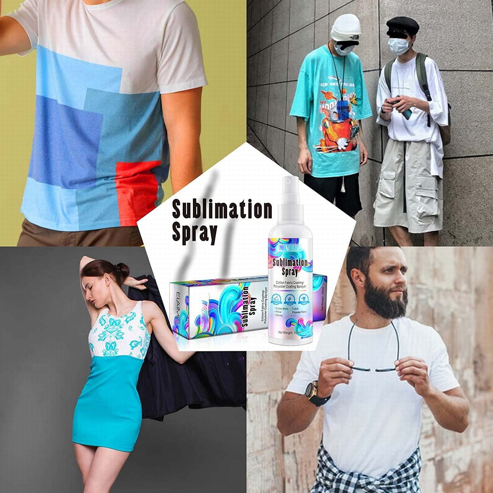 Spray Bright - Non-Toxic Sublimation Spray - Easy Sublimation on 100%  Cotton and All Polyester counts - Brighter Sublimation