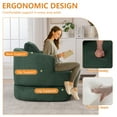 thumbnail image 5 of GNIXUU Folding Sofa Bed,Boneless Chaise Lounge Chair, 2 in 1 Convertible Sofa ,Comfy Small Reading Couch Recliner, Chenille Floor Sleeper for Living Room, Bedroom, Home Office, Green, 5 of 7