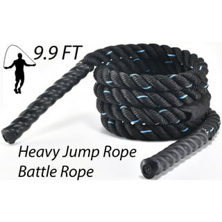 Weighted Jump Rope for Fitness - 9.8ft Heavy Battle Ropes for Exercise, 3LB  Workout Rope for Women & Men, Skipping Rope For Gym Training, Home Workout