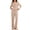 Beige, variant on Summer Lounge Outfits for Women 2 Piece Bowknots Short Sleeve V Neck Shirt and Long Pants Soft Pjs Sets (XL, Pink)
