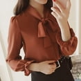 thumbnail image 2 of Greyghost New style Ladies Blouse Bowknot Chiffon Blouse Lace-up Shirt, 2 of 7