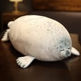 thumbnail image 3 of Almohada de foca enojada con forma de gota, muñeco de león marino 3D rechoncho, juguete de peluche, almohada para dormir para bebés, regalos para niñas y niños, 3 of 5