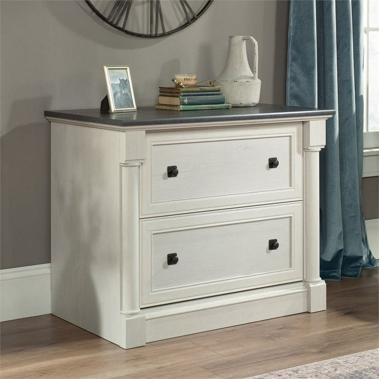 Sauder Palladia 2 Drawer Lateral File Cabinet Glacier Oak Finish