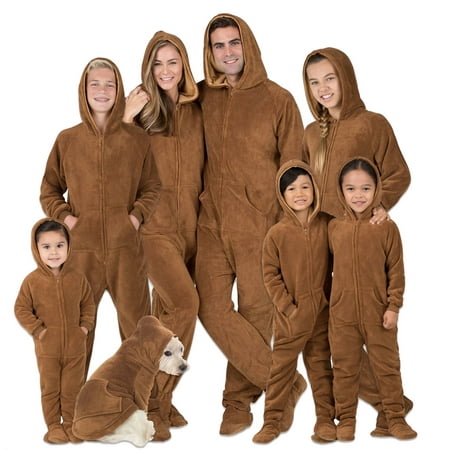 

Footed Pajamas - Family Matching Chocolate Brown Hoodie One Pieces for Boys Girls Men Women and Pets - Pet - Medium (Fits Up to 25 lbs)